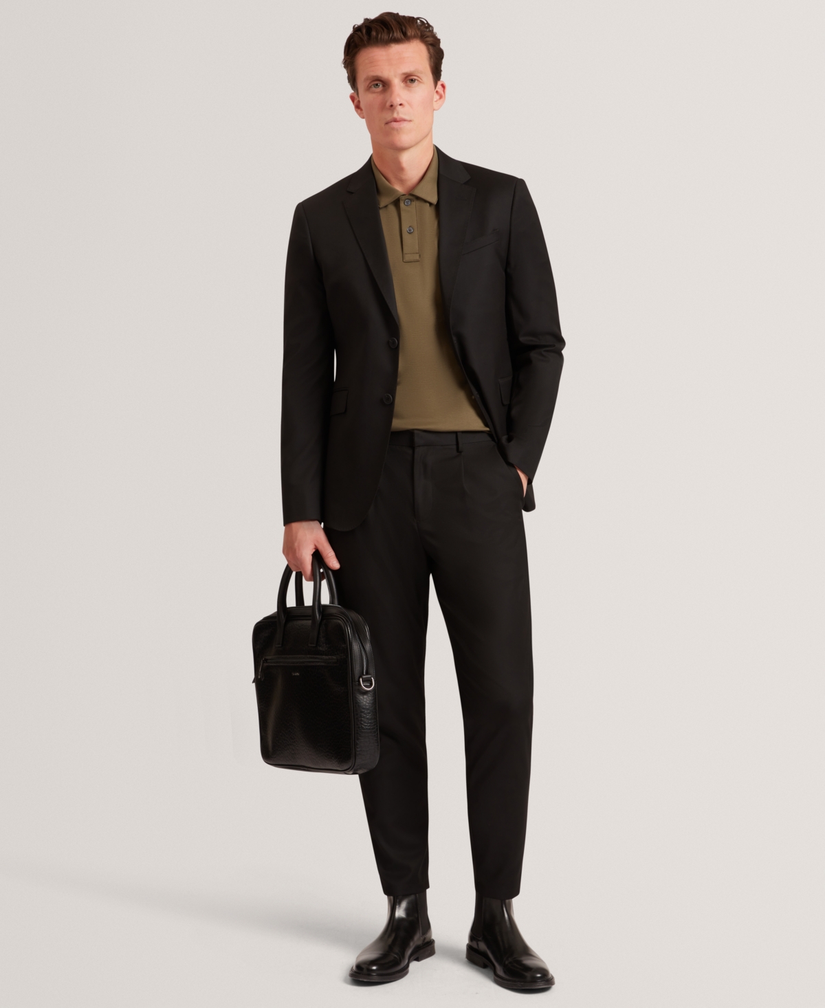 Ted Baker Connall Cotton Polo In Brown