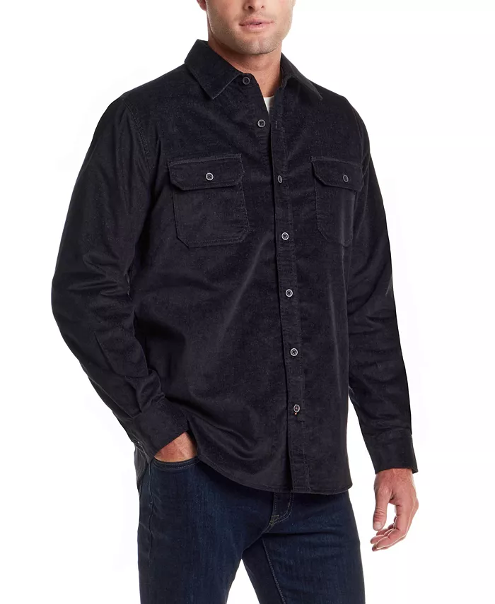 Men's Superfine Corduroy Long Sleeve Overshirt - thumbnail 3