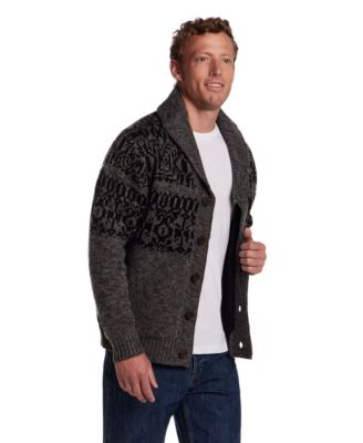 Men's Norwegian Shawl Collar Cardigan Sweater