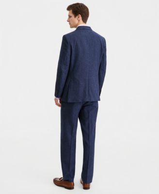 Men's Modern-Fit Cotton & Linen Nested Suit 