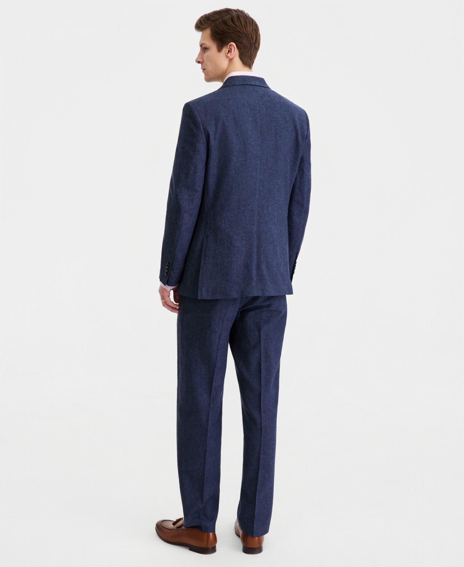 Men's Modern-Fit Cotton & Linen 2-Piece Suit