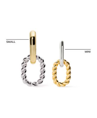 Drop Earrings - Ash Double Mini Two Tone