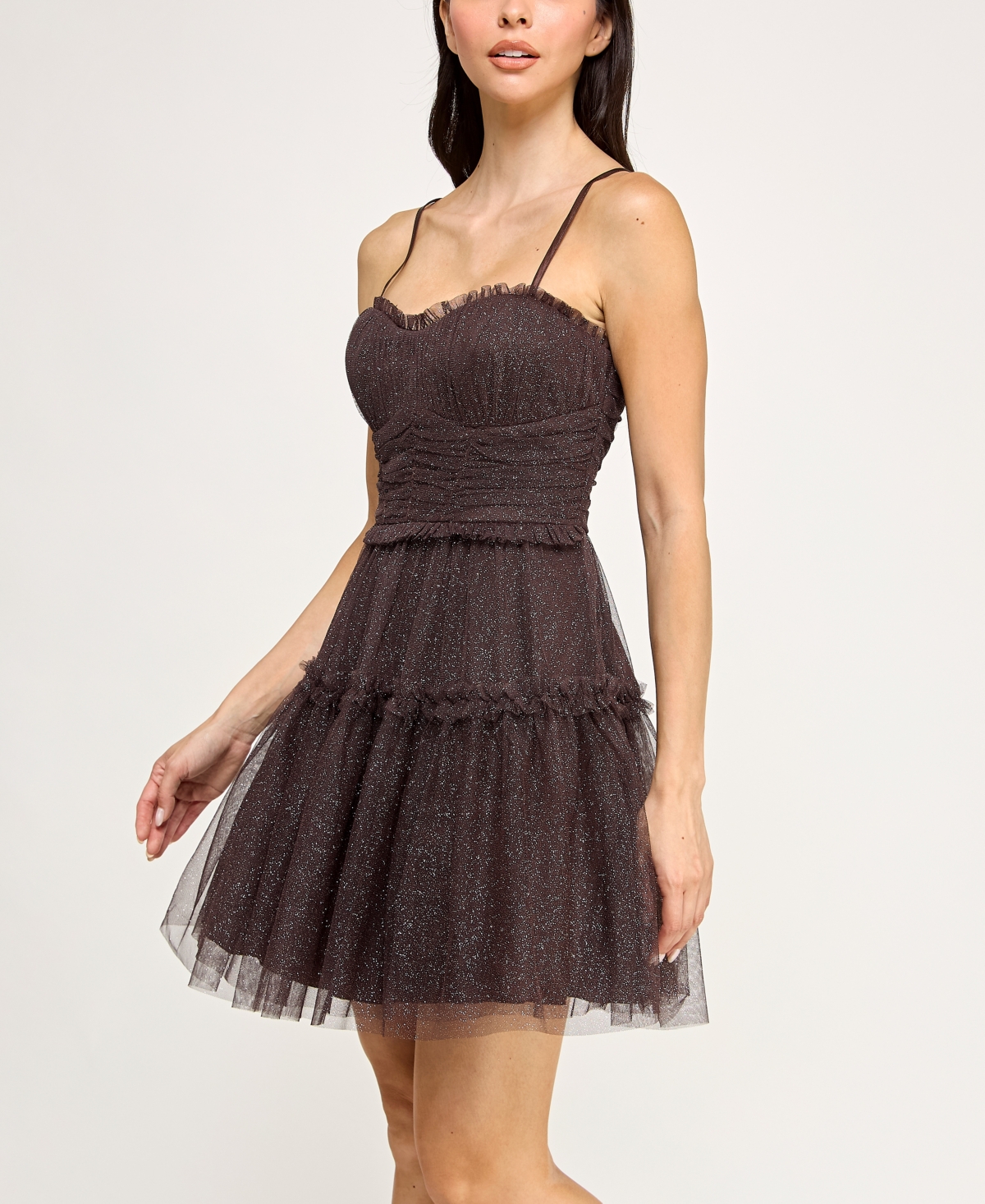 pear culture Juniors' Emma V-Neck Strappy Dress