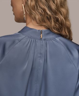 Women's Printed Long Sleeve Mock Neck Top