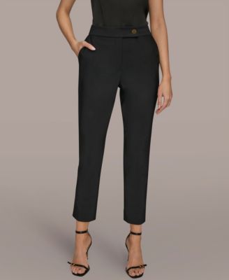 Donna Karan New York - Women's Flat Front Button Pants