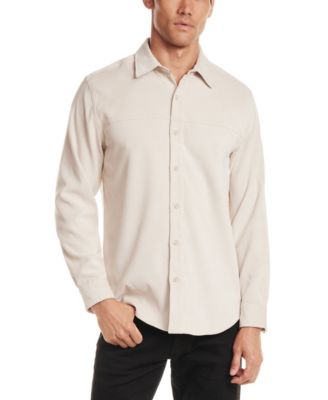 Men's Long-Sleeve Button Down Solid Cord Shirt