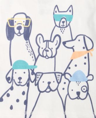 Baby Boys Long-Sleeve Stylish Pups T-Shirt, Macy's Exclusive