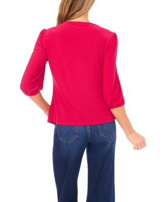 Women's Twist Keyhole Knit Top