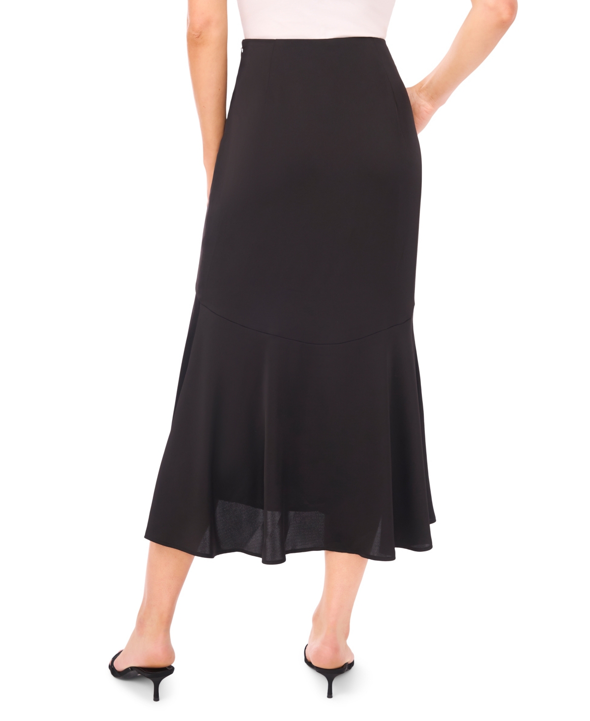 CeCe Women's Flounce Hem Midi Skirt