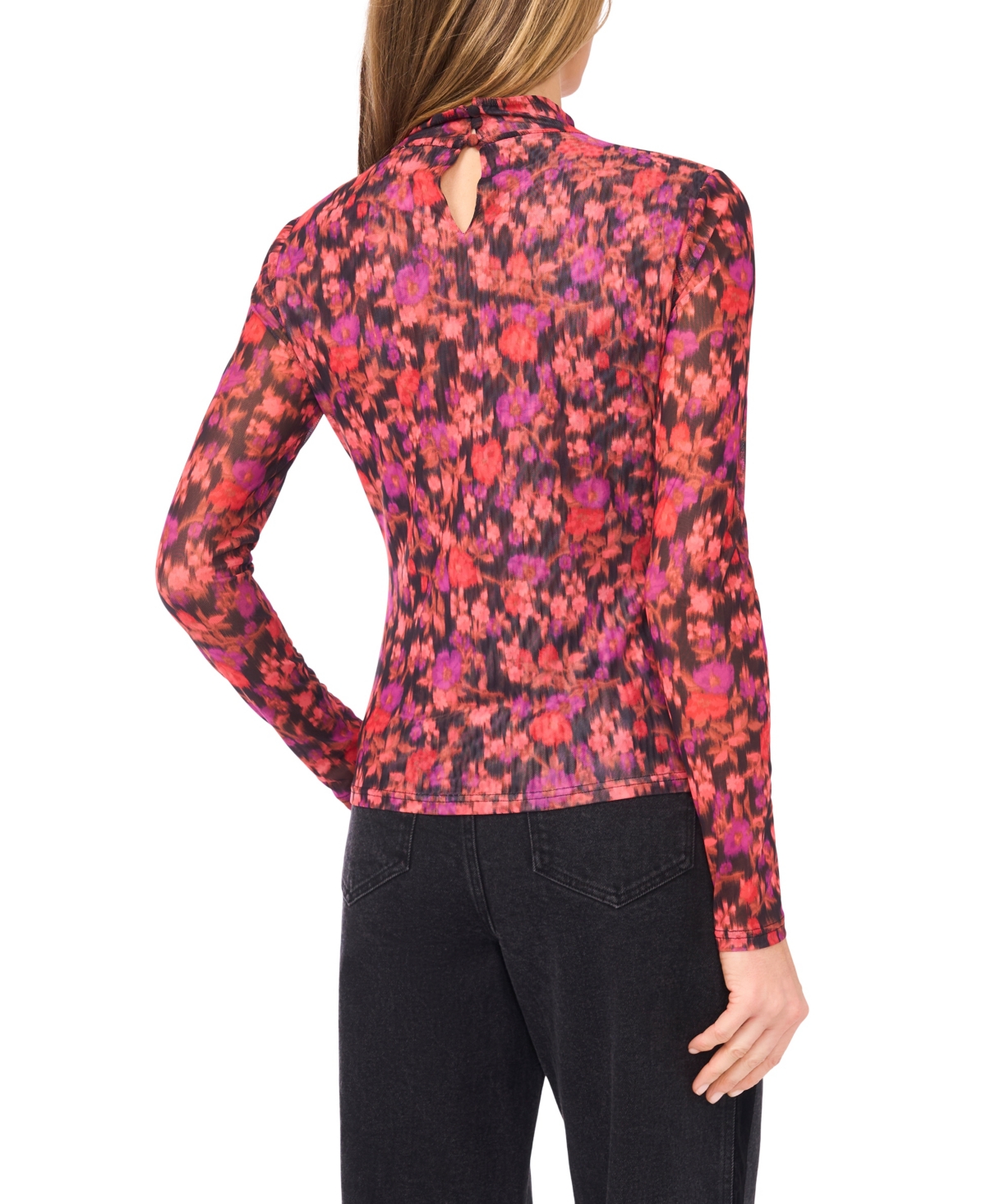 CeCe Women's Fitted Long Sleeve Turtle Neck Top