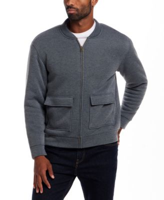 Men's Zip Front Sherpa Lined Bomber Jacket