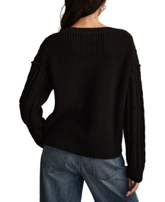 Women's Cable Knit Crew Neck Sweater