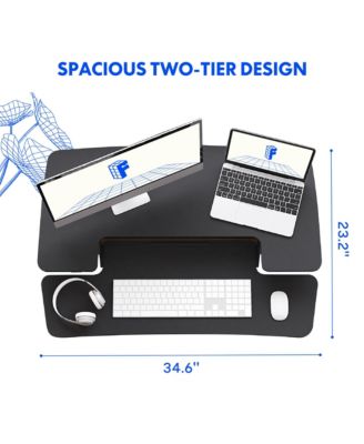 Flexispot M7 Series 35"W Manual  Adjustable Standing Desk Converter, Black