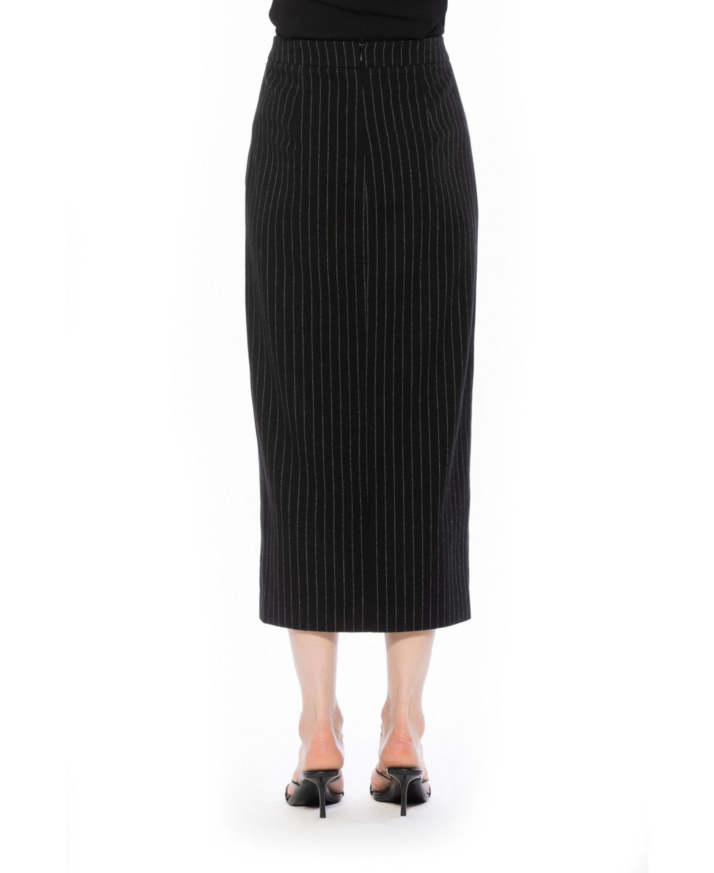 Женская юбка Alexia Admor Onyx Striped, цвет: Чёрный — фото 3
