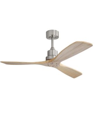 52-inch Modern Sand Nickel 3 Blades Walnut Ceiling Fan with 6 Speed Remote control and Timing and Forward Reverse Rotation Function for Indoor