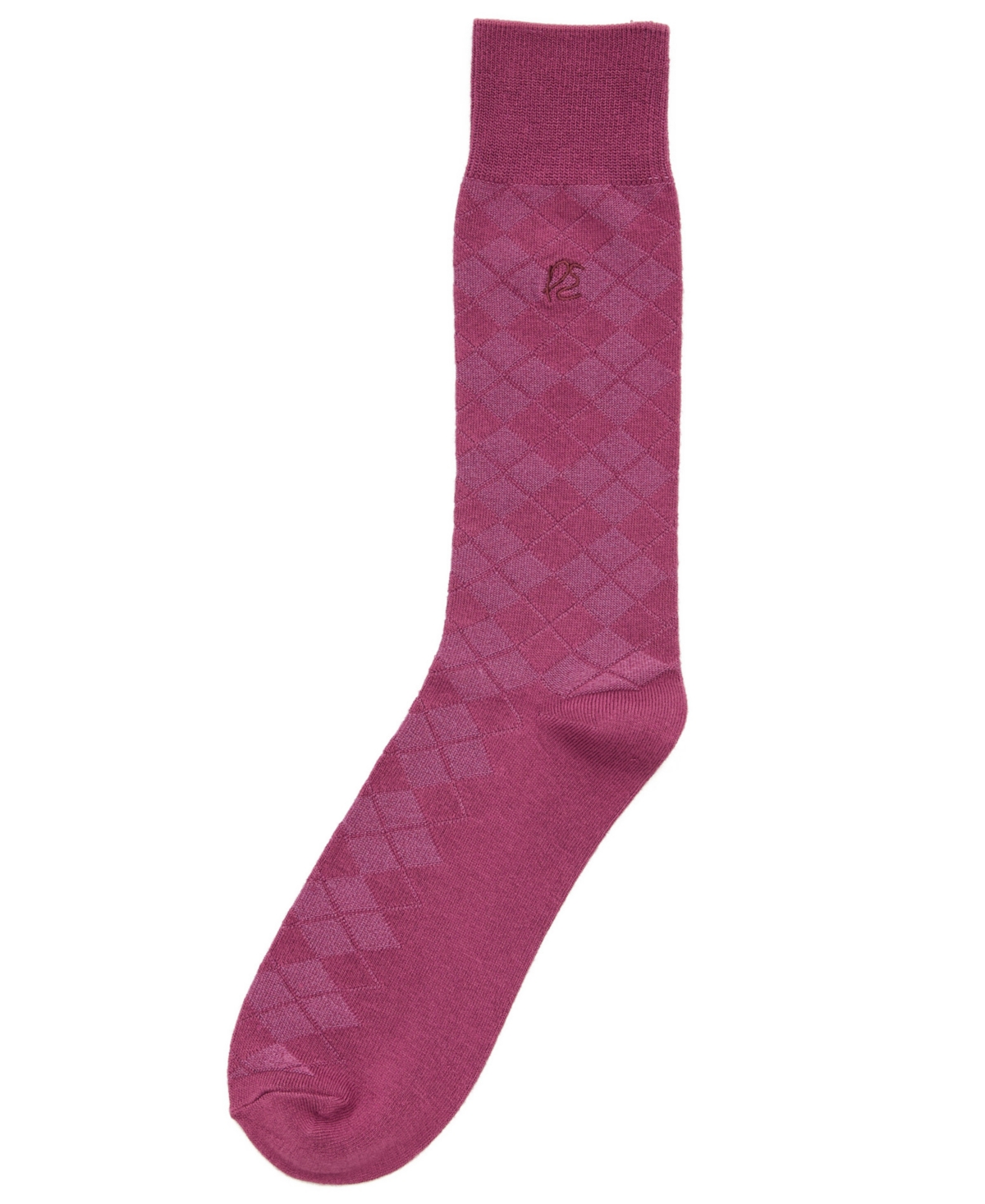 Perry Ellis Portfolio Men's Diamond Stitch Socks In Purple
