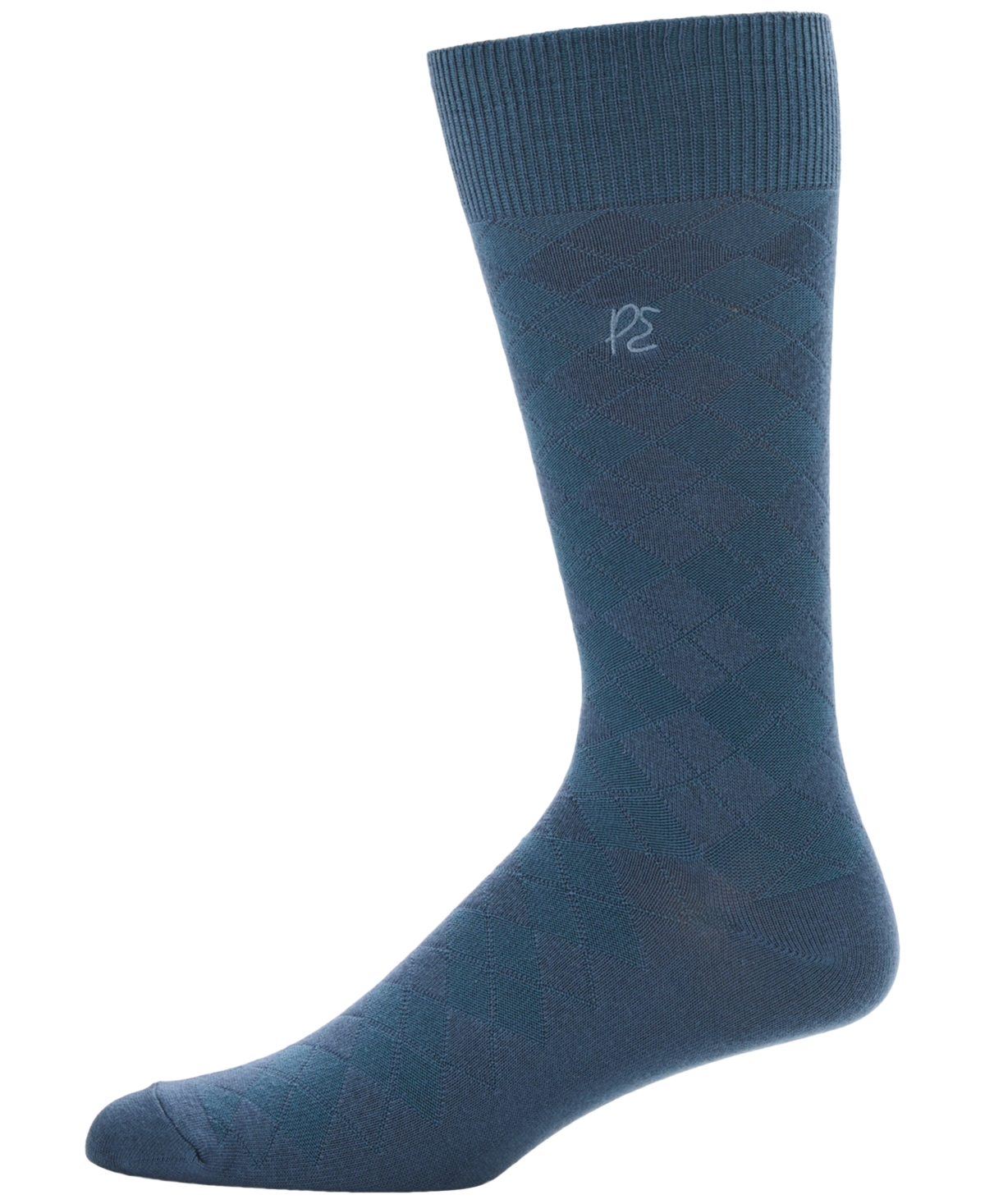 Perry Ellis Portfolio Men's Diamond Stitch Socks In Blue
