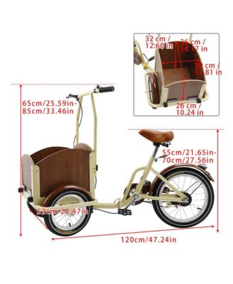 Tricycle for Ladies and Teens with Oversized Front Basket for Pets and Picnic Gear