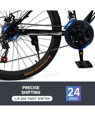 26-Inch 24-Speed Mountain Bike for Adults with Suspension Fork & Dual Disc Brakes, Ready for Adventure