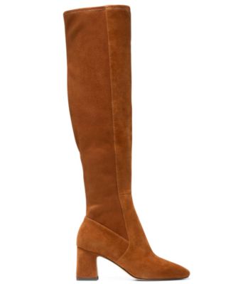 Women's Georgette Over-the-Knee Block Heel Boots