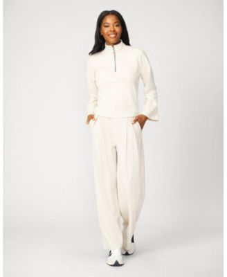 Women's Tonal Cheetah Cropped Half Zip Pullover