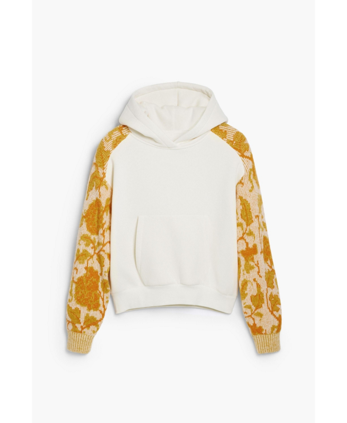 Desigual Women's Jacquard Sleeve Sweatshirt In White