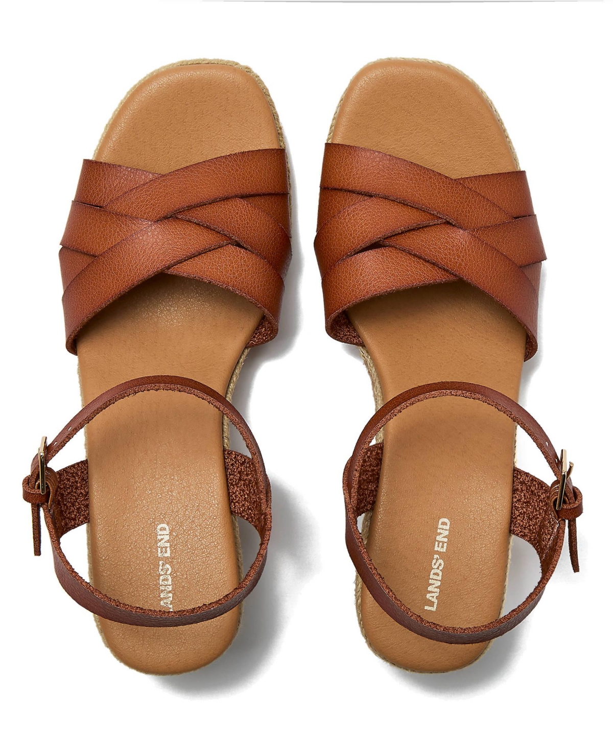 Lands' End Women's Espadrille Wedge Sandals