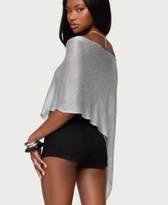 Women's Azalia Asymmetric Knit Poncho