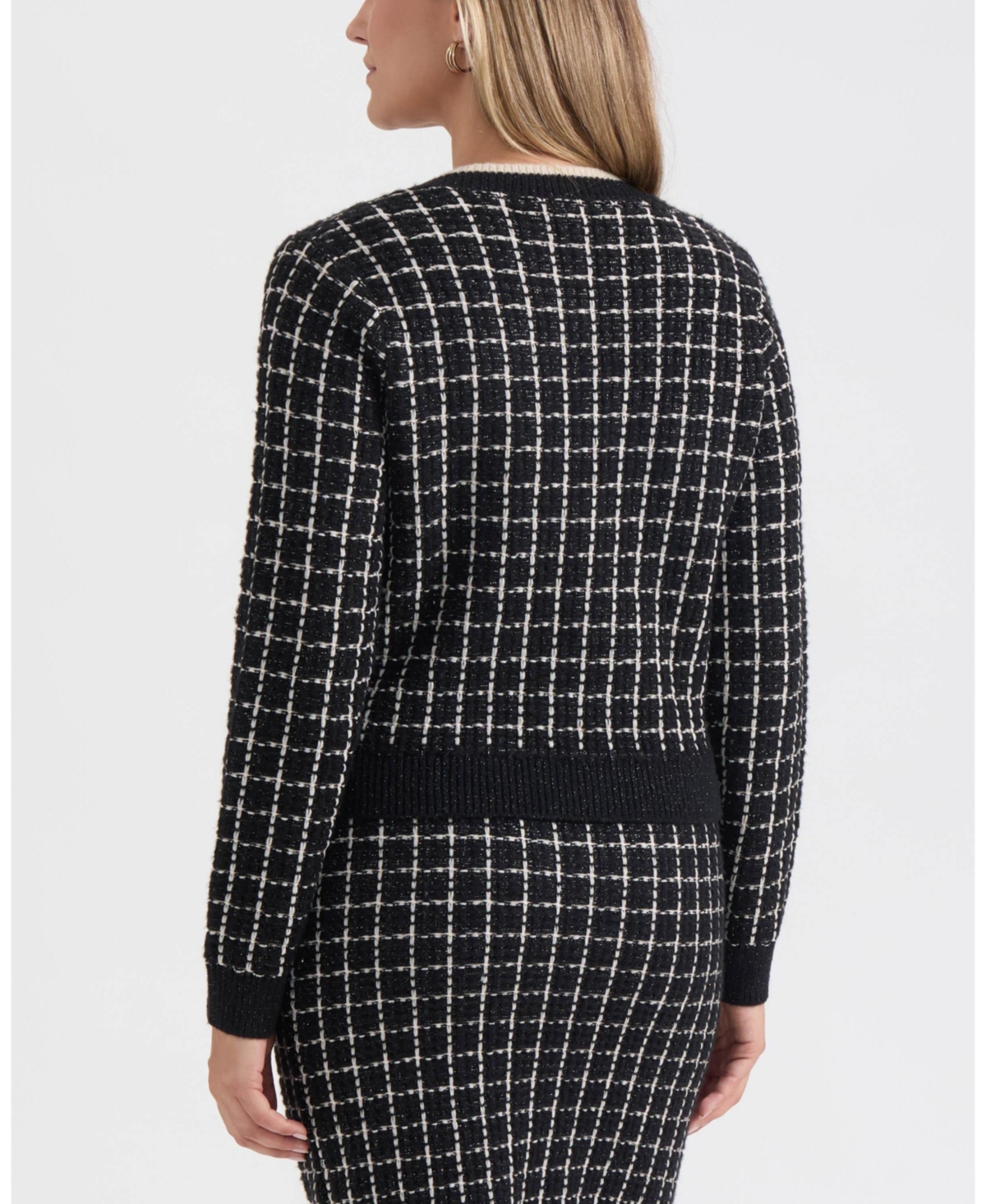 Ellen Tracy Women's Open Front Cardigan Sweater In Black