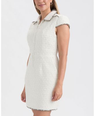 Women's Cap Sleeve Tweed Dress