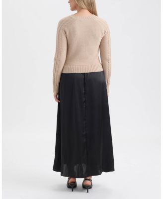 Women's Twofer Cable Sweater Dress