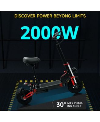 All-Terrain Beast Electric Scooter with 2000W Dual Motor, 40 MPH & 50-Mile Range | Foldable Design for Easy Storage