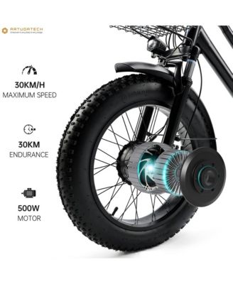 Electric Tricycle E-Trike with 4.0 Fat Tire, 500W Motor & 25-Mile Range for Snow and Rough Roads