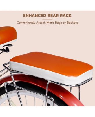 26-Inch 7-Speed Beach Cruiser Bike for Adults, High-Carbon Steel Frame & Easy Assembly for Leisure Rides