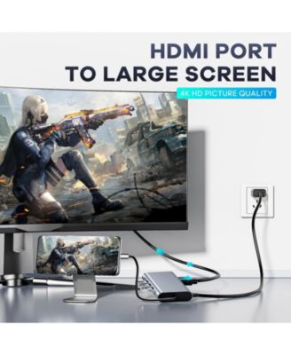 11-in-1 USB-C Hub Multiport Adapter with 4K HDMI, VGA, PD & Ethernet