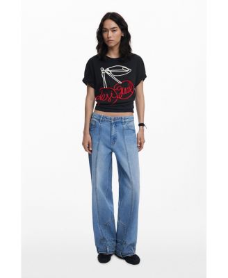 Women's Cherry embossed T-shirt