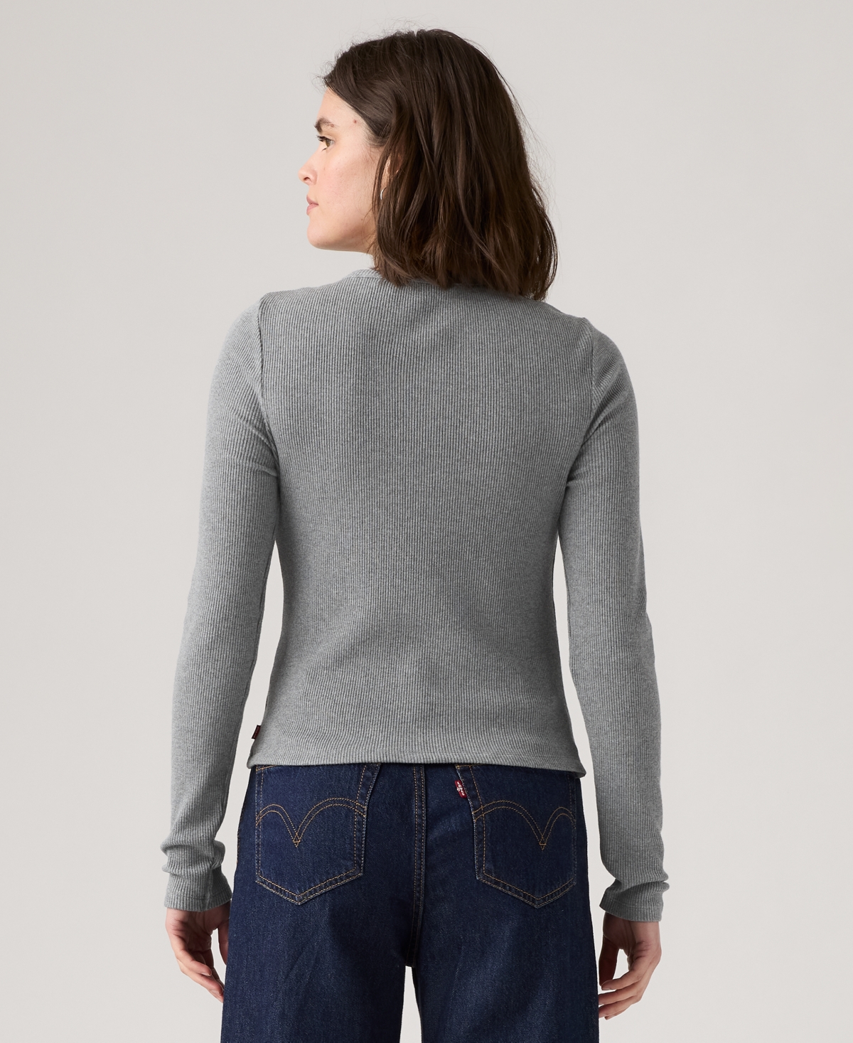 Levi's Women's Rory Long Sleeve Button-up Top In Gray