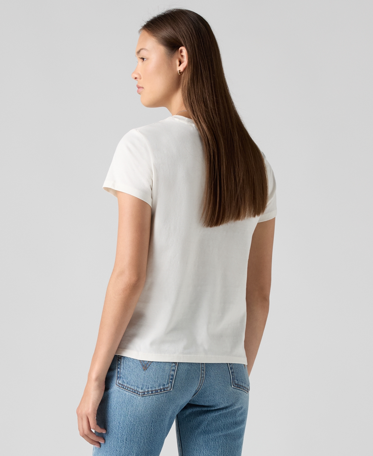 Levi's Women's Perfect Graphic Logo Cotton T-shirt In White