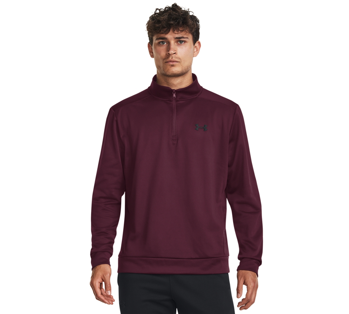 Under Armour Men's Armour Fleece Quarter-zipper Sweatshirt In Burgundy
