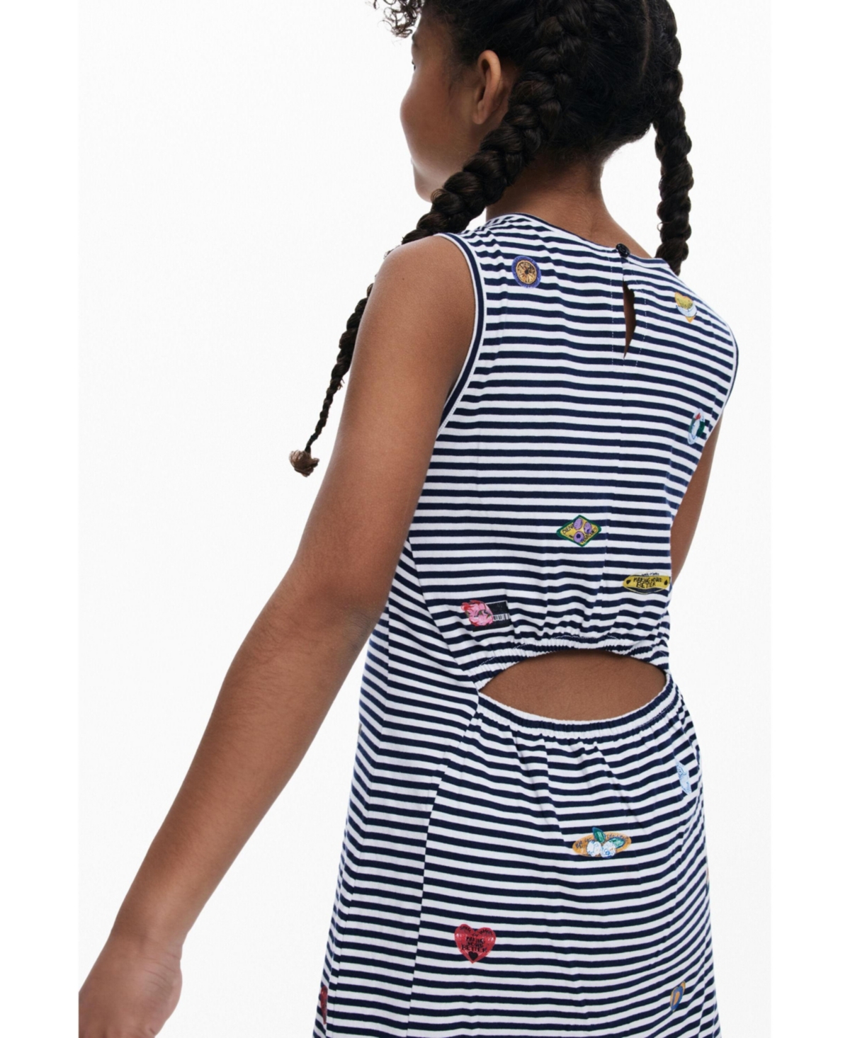 Desigual Girls Girls's Embroidered cut-out dress