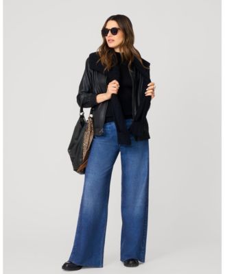 Women's Ribbed Mockneck Cap Sleeve Sweater