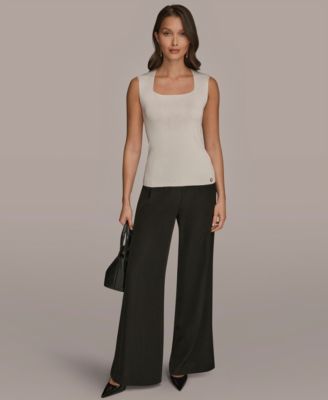 Women's Sleeveless Square Neck Sweater