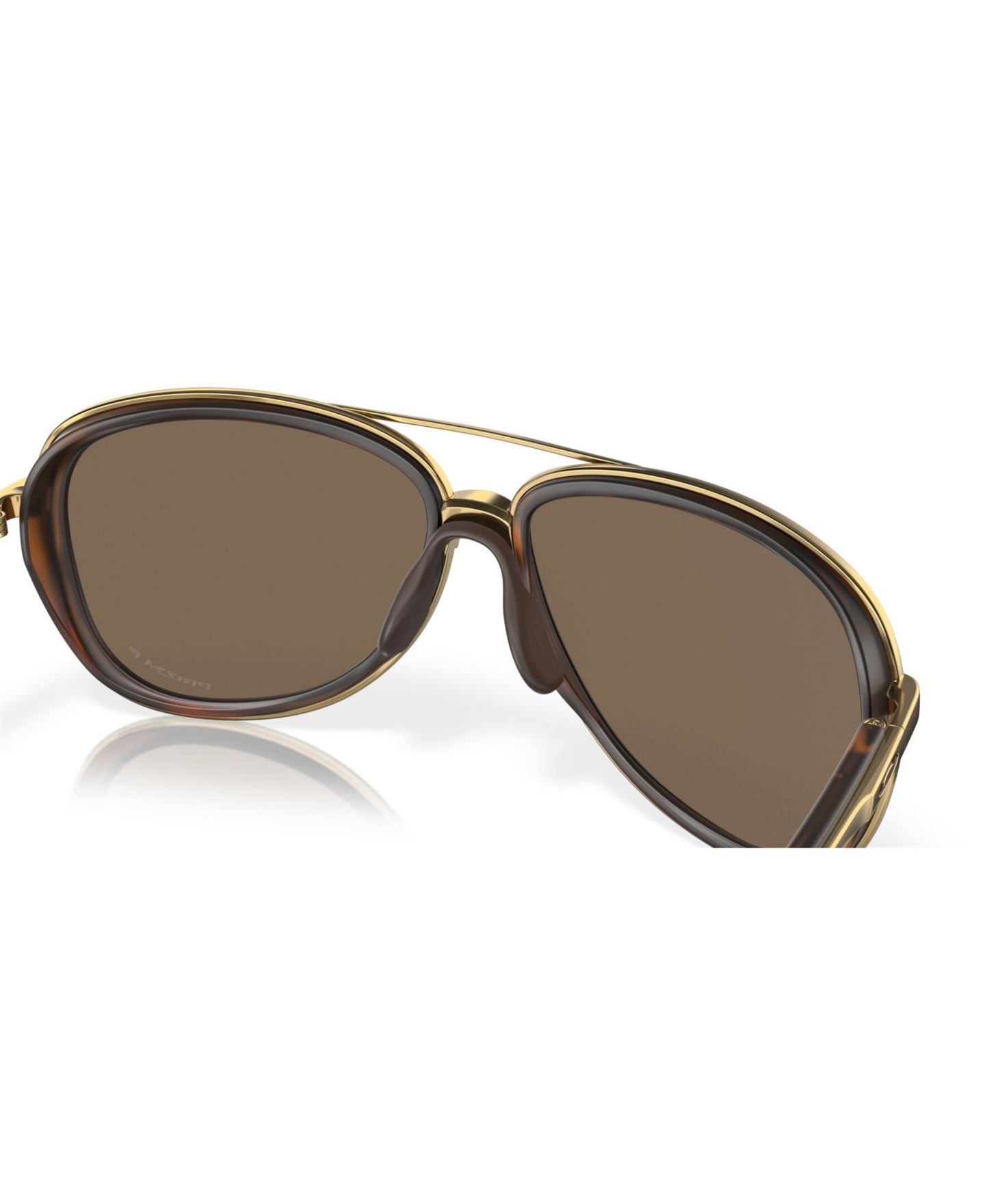 Женские солнцезащитные очки Oakley Polarized Sunglasses, Split Time OO4129, цвет: Коричневый черепаховый — фото 8