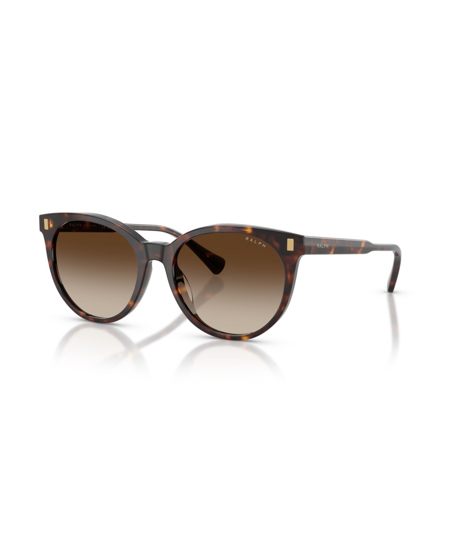 Женские солнцезащитные очки Ralph by Ralph Lauren Round Sunglasses, RA5331U, цвет: Блестящий чёрный — фото 12