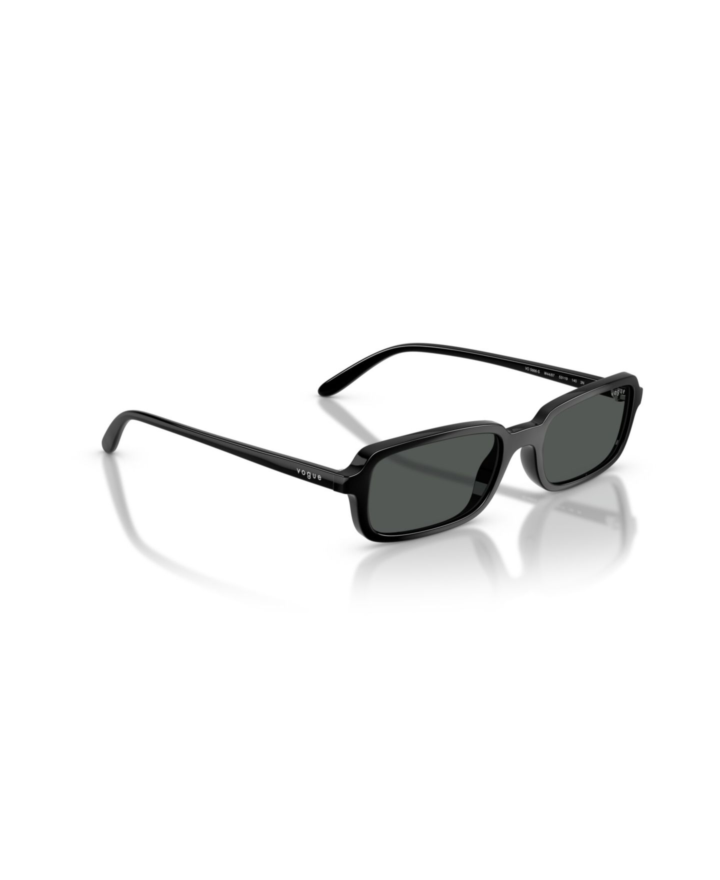 Женские солнцезащитные очки Vogue Eyewear Rectangle Sunglasses, VO5666S, цвет: Чёрный — фото 6