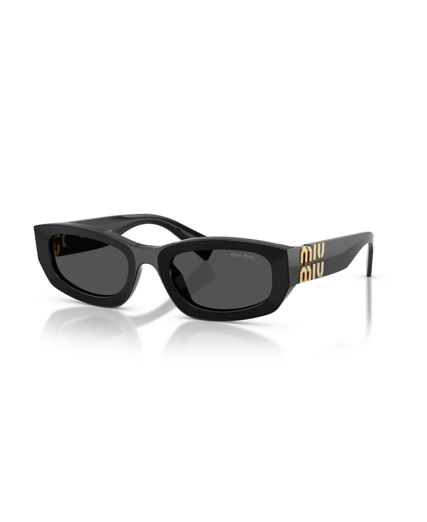 Женские солнцезащитные очки MIU MIU Geometric Sunglasses, MU B04S, цвет: Чёрный — фото 1
