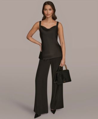 Women's Silk Cowl Neck Sleeveless Camisole Top