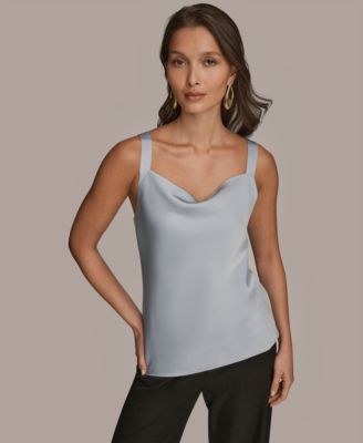 Women's Silk Cowl Neck Sleeveless Camisole Top