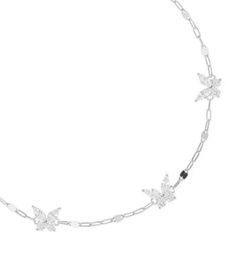 Cubic Zirconia Butterfly Anklet (1.20 ct. t.w.) in Sterling Silver (also in 14k Gold over Sterling Silver)