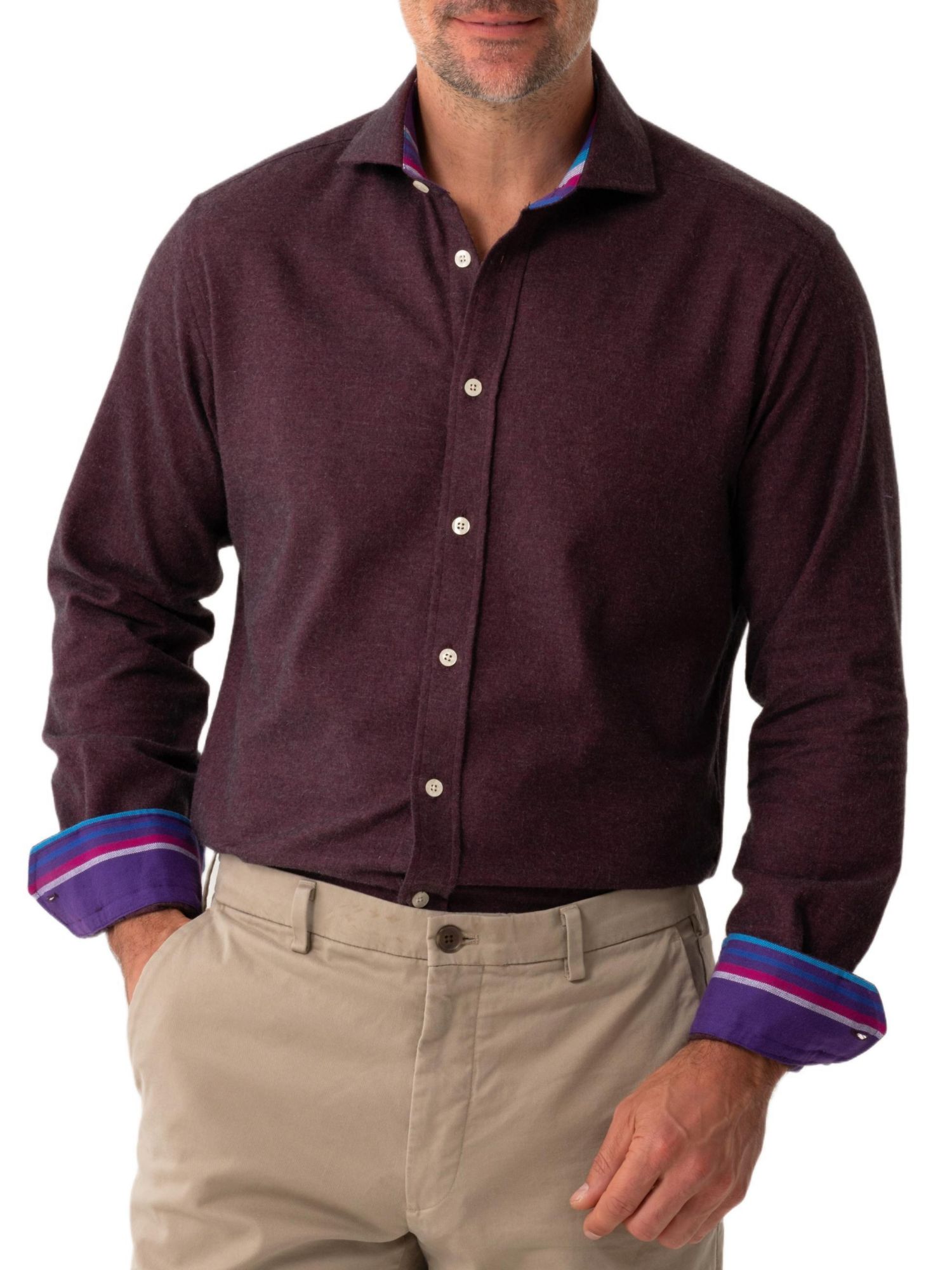Men's Cotton Cashmere Long Sleeve Shirt